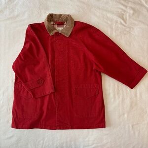 Cyrillus Lightweight Cotton Jacket Red with Size 6 Suitable for Girls and Boys